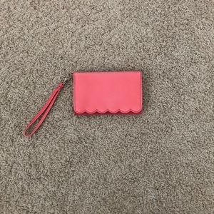 pink scalloped wallet